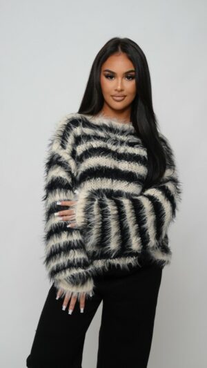 Pull rayure noir et blanc
