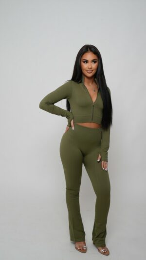 Ensemble sport kaki push up