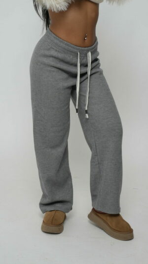 Pantalon jogging polaire gris